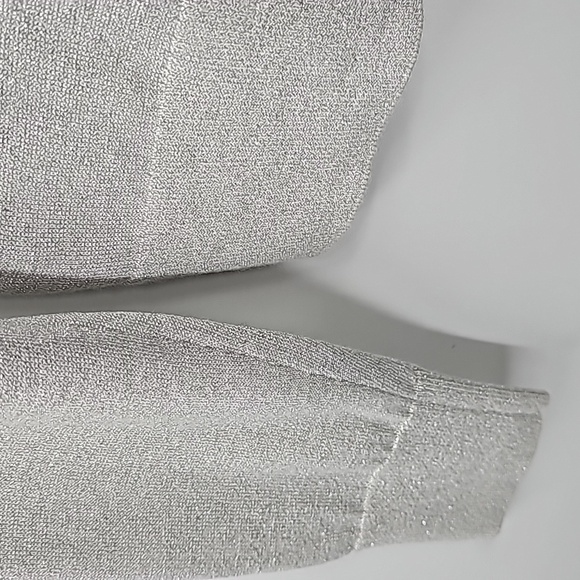 Ann Taylor Silver Metallic Button Front Sweater - Picture 6 of 10